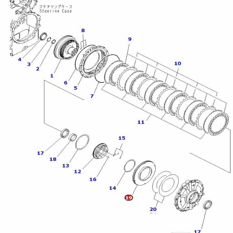 小松推土机D275转向装置活塞17A-22-12150