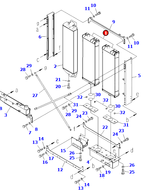 小松（KOMATSU)D155A-6 水箱17A-03-41112