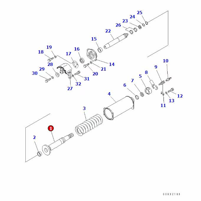 小松推土机D65涨紧油缸件号14X-30-51531