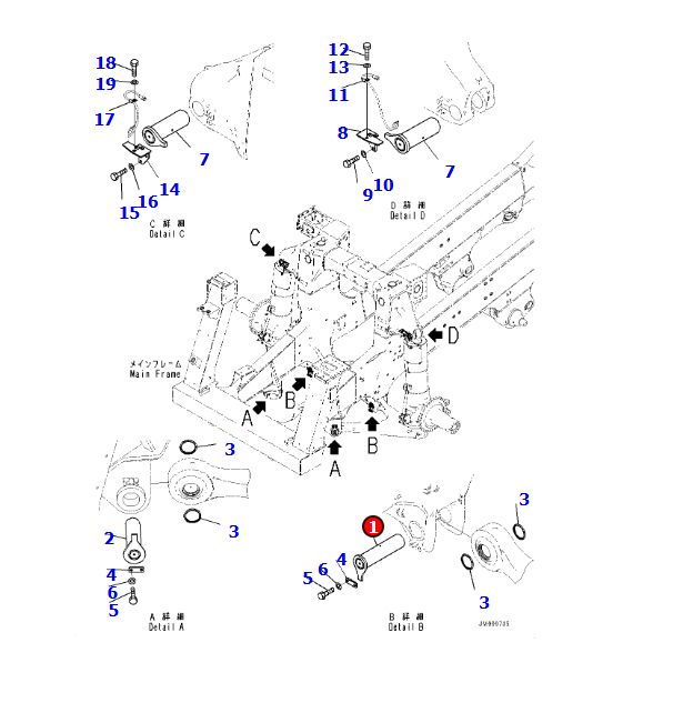小松HD1500转向销轴562-52-3A330