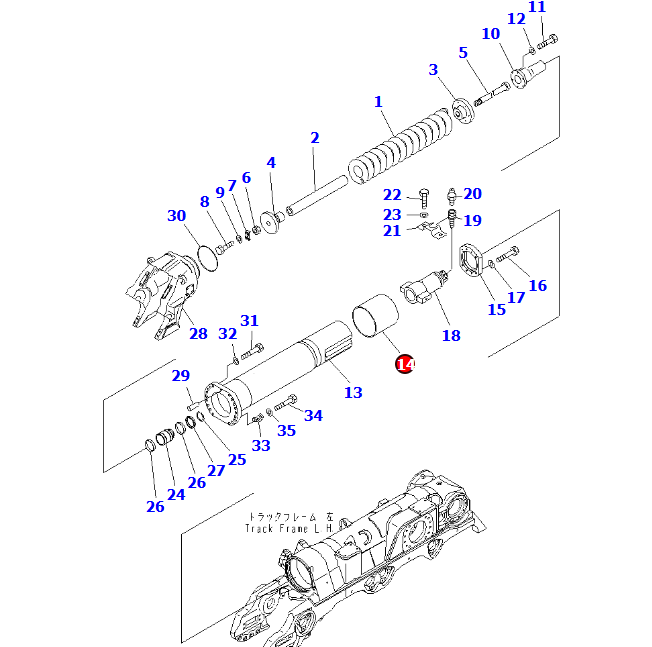 小松推土机D475A底盘衬套零件号198-30-34120