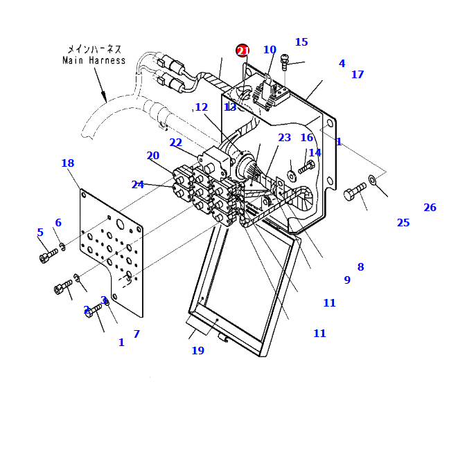 小松PC800电气配线209-06-77360