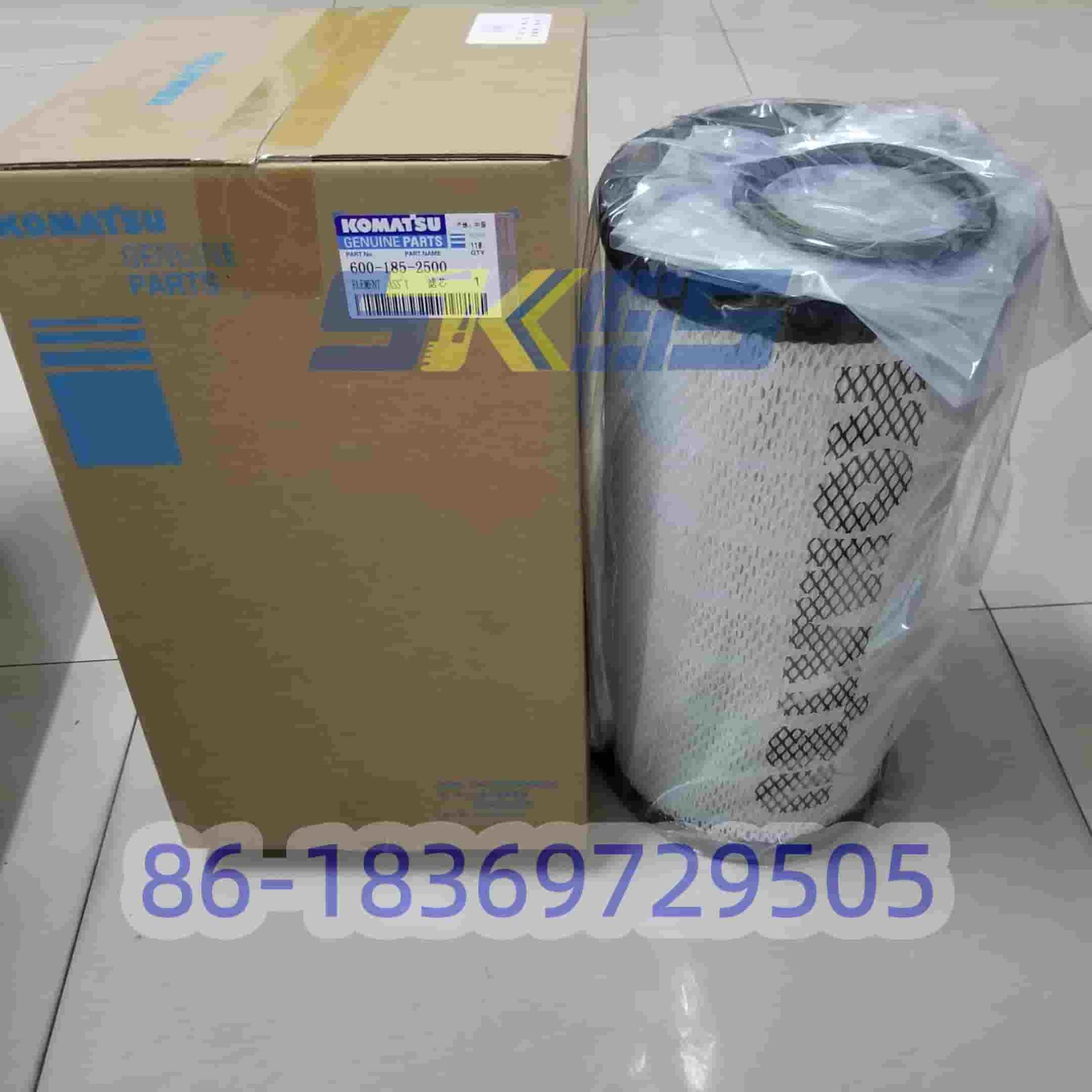 小松空气滤芯 600-185-2500 工程机械进气滤清器配件